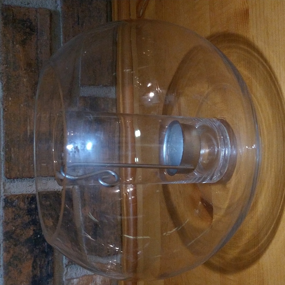 Round candle glass floating bowl decor